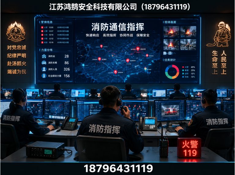 扬州消防通信指挥展示图